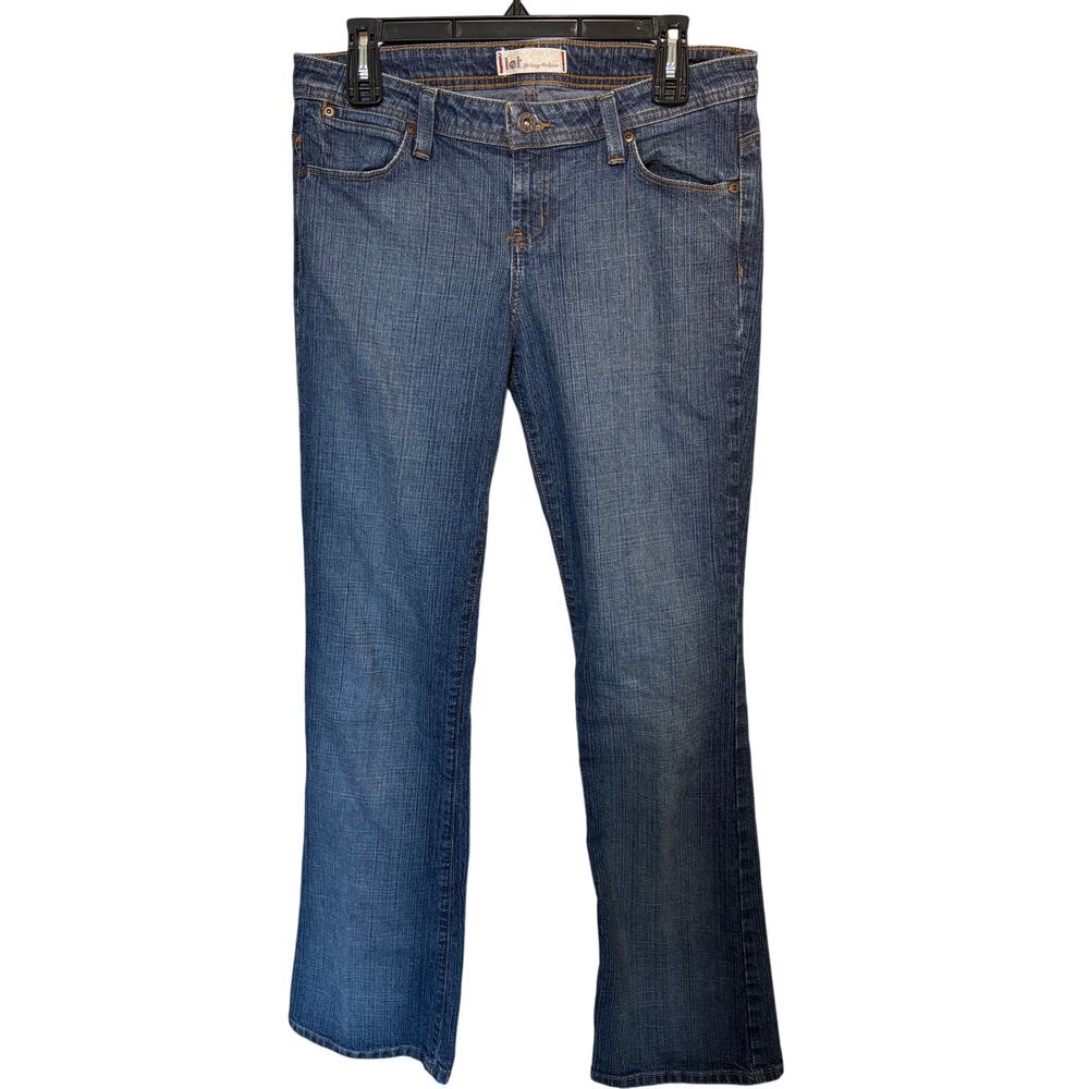 Vintage Y2K L.E.I. Dark Wash Mid Rise Slim Bootcut Jeans Flap Pocket
